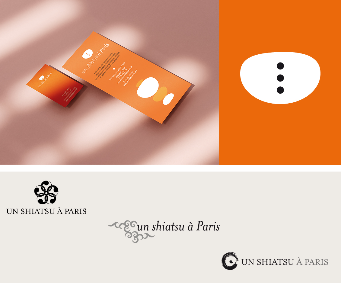 Un shiatsu à paris - identité visuelle - logo- flyer et carte de visite