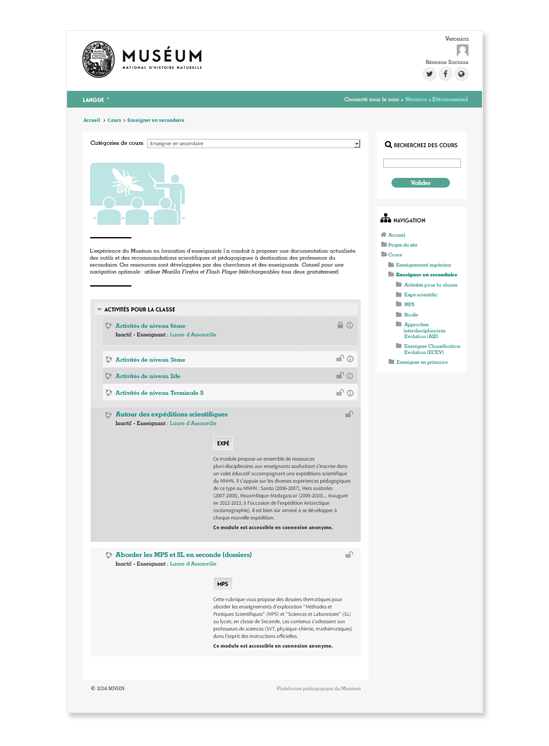 Habillage du Moodle MNHN