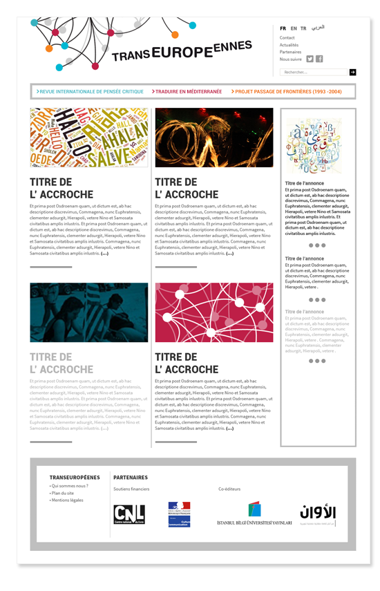 Transeuropéennes, site web