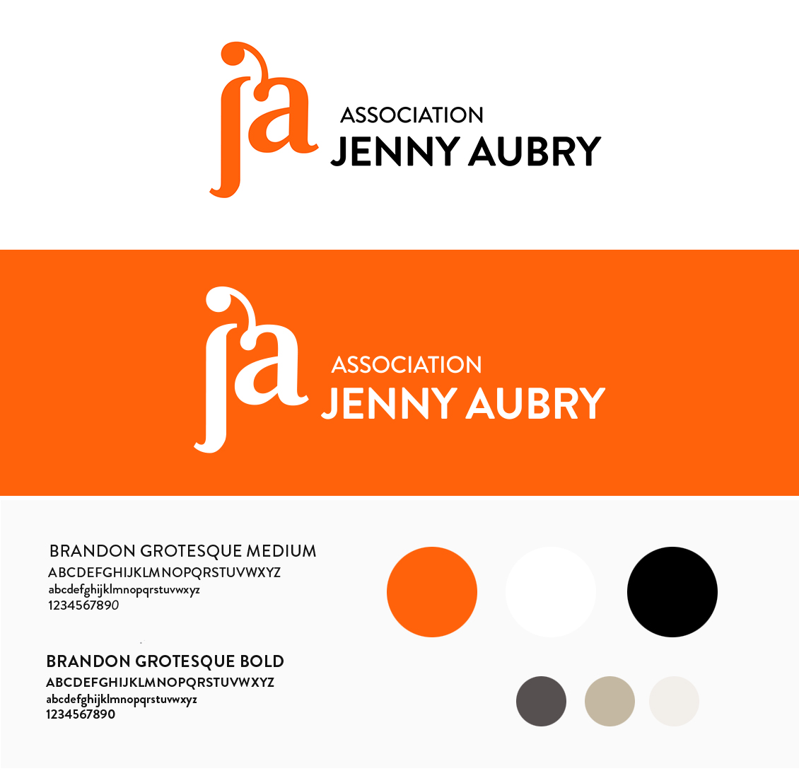 Association Jenny Aubry - identité visuelle - logo