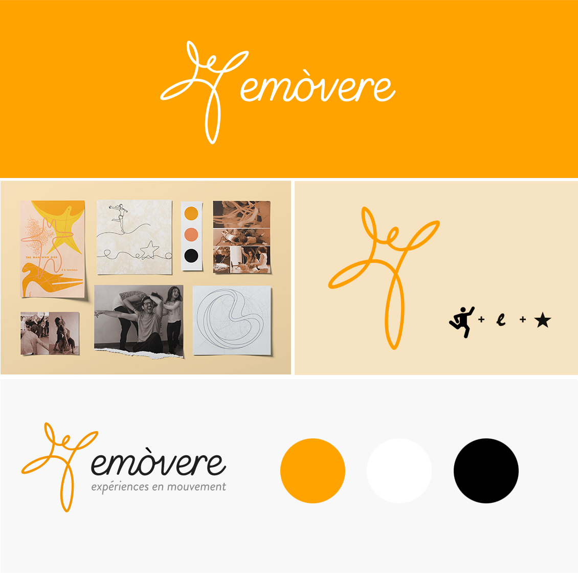Emovere - logo - identité et web site - moodboard