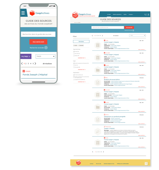CoopArchives - webdesign