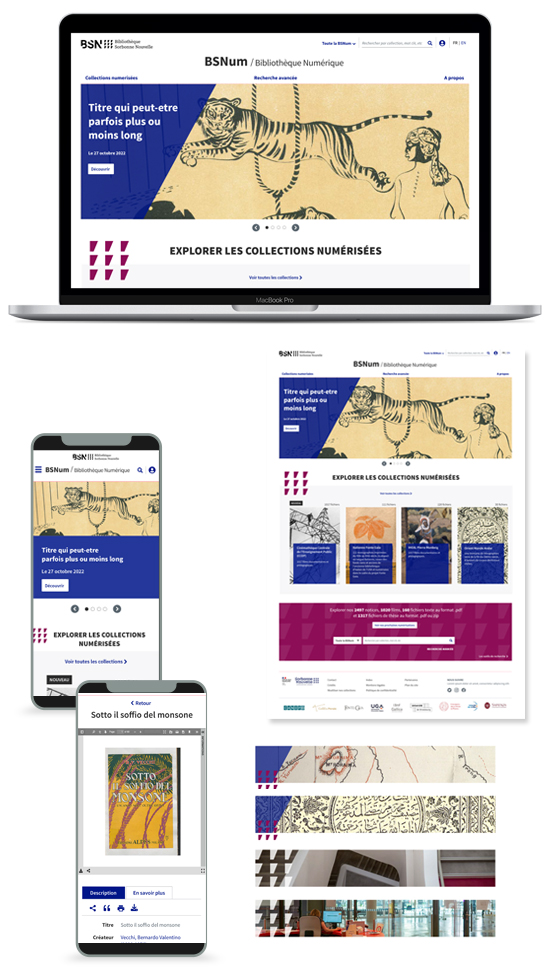 BSNum-BSN1 Page d'accueil de la bibliothèque numérique BSNum - thème Omeka S personnalisé pour la Sorbonne Nouvelle