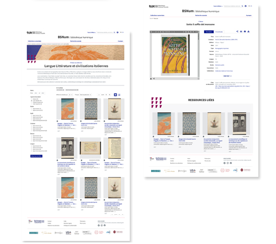 BSNum-BSN2 Interface de consultation documents patrimoniaux - design thème Omeka BSNum Sorbonne Nouvelle